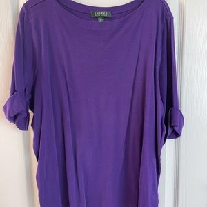 Lauren Ralph Lauren Elbow-Length Sleeve Top